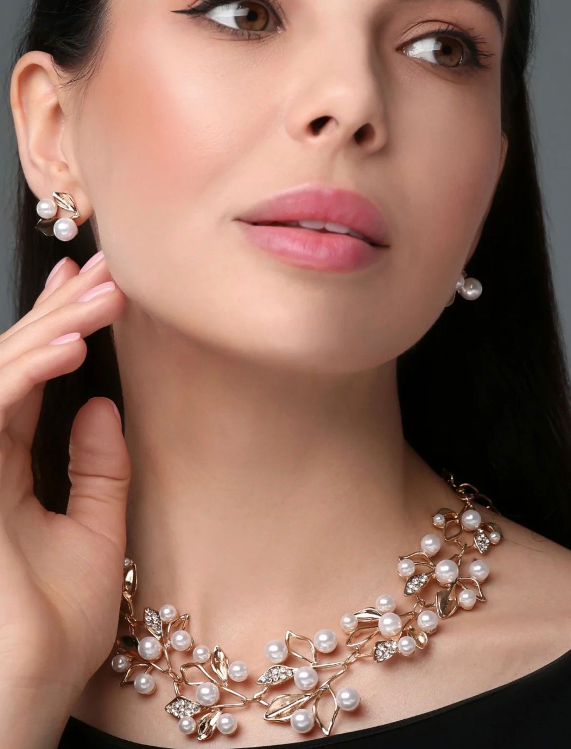 Conjunto Pérolas Rosé